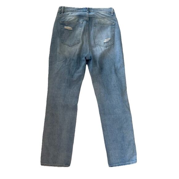 VERVET High Rise Busted Knees Straight Leg Jeans Size 28 Medium Wash Denim Y2K - Picture 2 of 6